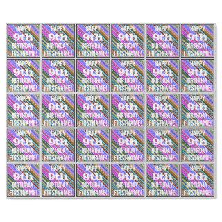 Vibrant, Colorful 9th Birthday + Custom Name