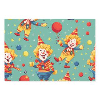 Vibrant Happy Birthday Clowns Pattern  Sheets
