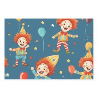 Vibrant Happy Birthday Clowns Pattern  Sheets