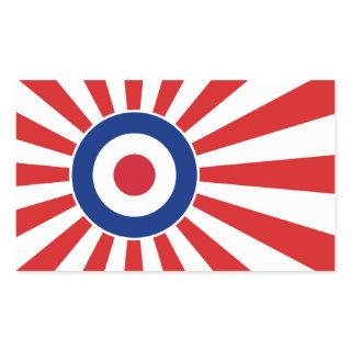 Vibrant Roundel Mods JAPAN Target Scooter Rectangular Sticker
