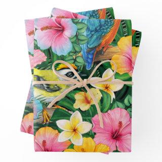 Vibrant Tropical Flowers and Birds   Sheets