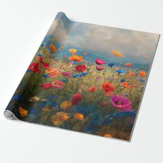 Vibrant Wildflower Impressionist Decoupage