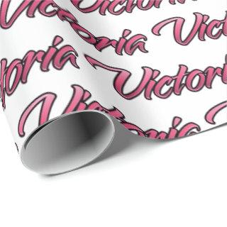 Victoria fade pink personalized gift paper