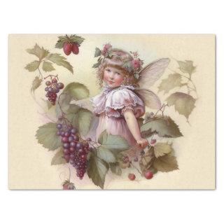 Victorian “Bramble Berry Fairy” in a Leafy Garden  Tissue Paper