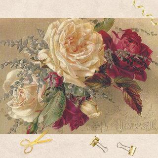 Victorian Christmas Roses Tissue Paper