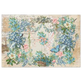 Victorian Ephemeral Forget-Me-Not Collage 2 Tissue Paper