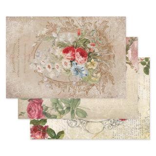 Victorian Floral Ephemera Decoupage  Sheets