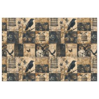 Victorian Gothic Halloween Patchwork Tissue Paper