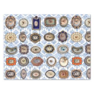 Victorian Inspired Lover's Eyes, original art Tissue Paper