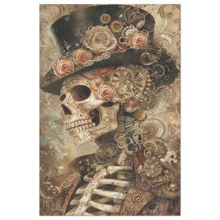 Victorian Steampunk Skull Tissue Paper