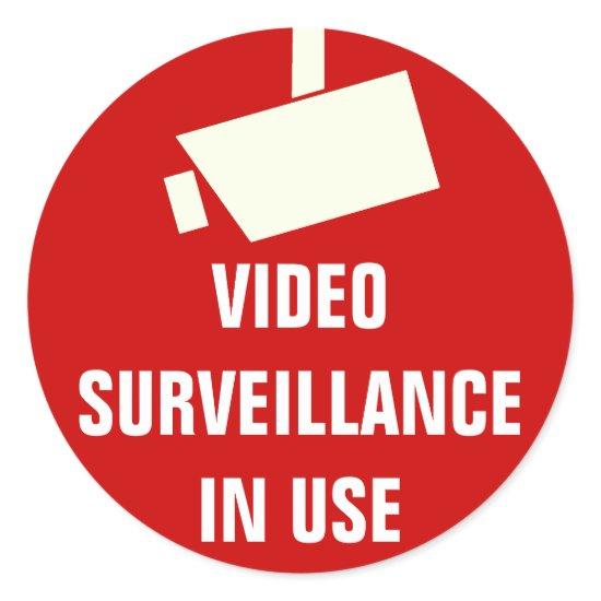 Video Camera Surveillance In Use Stickers