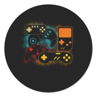 Video Game Controller Classic Round Sticker