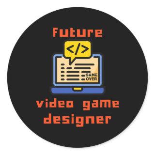 Video Game Designer Programmer Coder  Classic Round Sticker