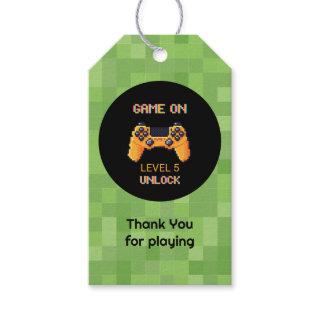Video Game Level Up Controller Birthday Party  Gift Tags