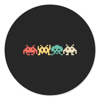 Video Game Vintage Retro Arcade 2  Classic Round Sticker