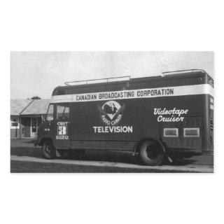 Video Tape Mobile Unit Rectangular Sticker