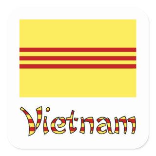 Vietnam and South Vietnamese Flag Square Sticker