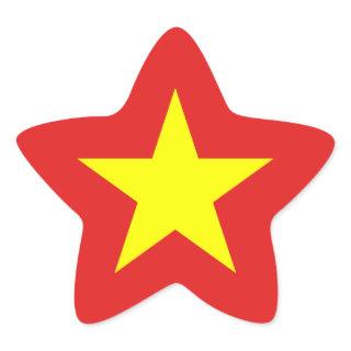 Vietnam Flag Yellow Star Sticker