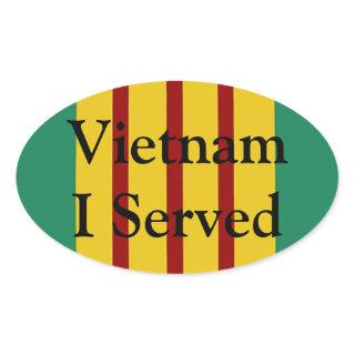 Vietnam I Served Oval Stickers