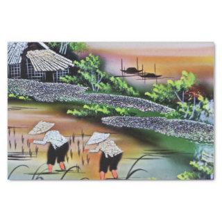 Vietnam Landscape Rice Fields Tissue Decoupage  Tissue Paper