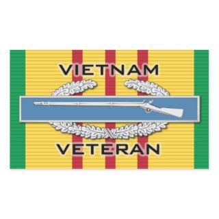 Vietnam Vet CIB Rectangular Sticker