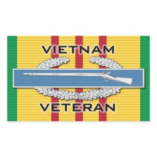 Vietnam Vet CIB Rectangular Sticker
