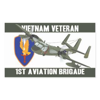 Vietnam Veteran Mohawk Rectangular Sticker