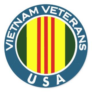 Vietnam Veterans of the USA Classic Round Sticker
