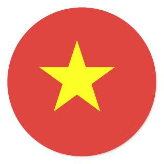 Vietnam (Vietnamese) Flag Classic Round Sticker