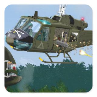 Vietnam War Bell Huey. Square Sticker