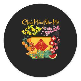 Vietnamese Lunar New Year - Tet 2023 Decoration Li Classic Round Sticker