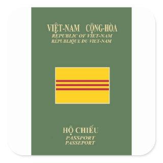 Vietnamese Passport - Flag of South Vietnam Square Sticker
