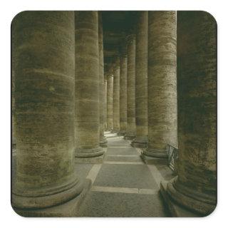 View inside the colonnade square sticker