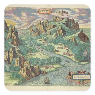 View of antique Thessaly from the 'Atlas Square Sticker
