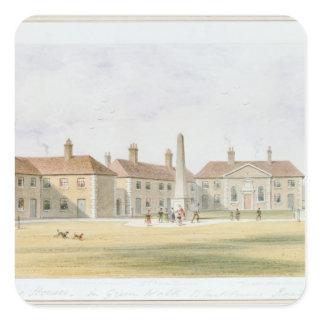 View of Charles Hopton's Alms Houses, 1852 Square Sticker