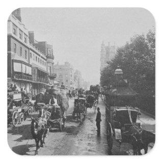 View of Piccadilly, c.1900 Square Sticker