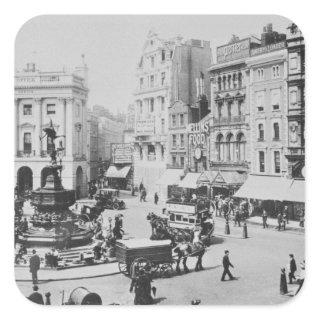 View of Piccadilly Circus, c. 1900 Square Sticker