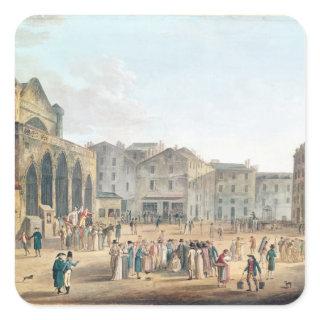 View of Saint-Germain-l'Auxerrois, c.1802 Square Sticker