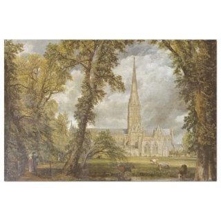 View of Salisbury Cathedral (by John Constable) Tissue Paper