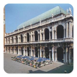 View of the facade of the Basilica Palladiana Square Sticker