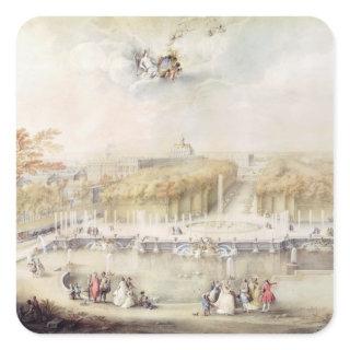 View of the Gardens and the Chateau of Versailles Square Sticker