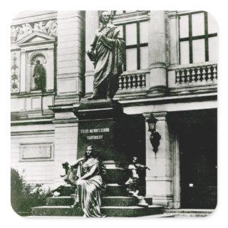 View of the Mendelssohn statue Square Sticker