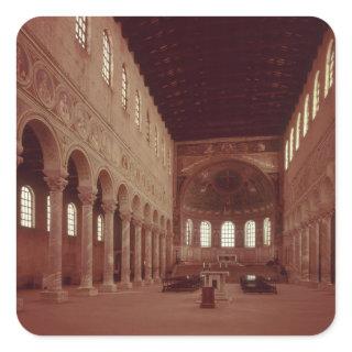View of the nave and the altar square sticker