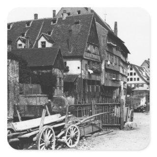 View of the Old Quarter, Ulm, c.1910 Square Sticker