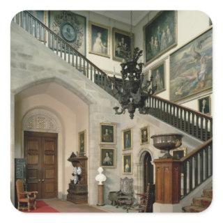 View of the Staircase Hall, 1812-15 Square Sticker