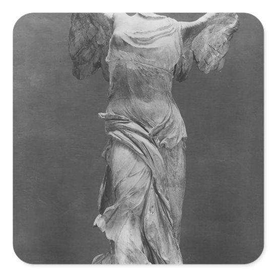 View of the Victory Samothrace in Louvre museum Square Sticker