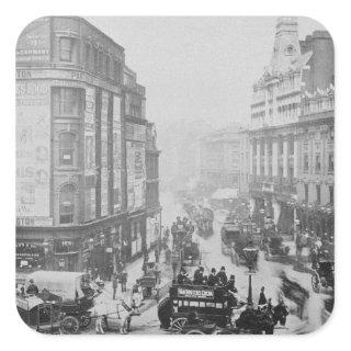 View of Tottenham Court Road, c.1885 Square Sticker