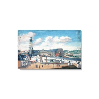 View of Weimar with the Castle of Wilhelmsburg Canvas Print