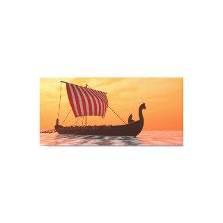Viking Longship Ventures Canvas Print
