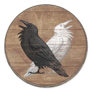 Viking Shield Sticker - Odin's Ravens